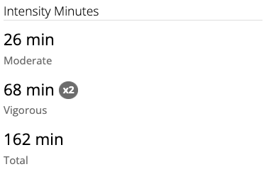 Intensity Minutes stats